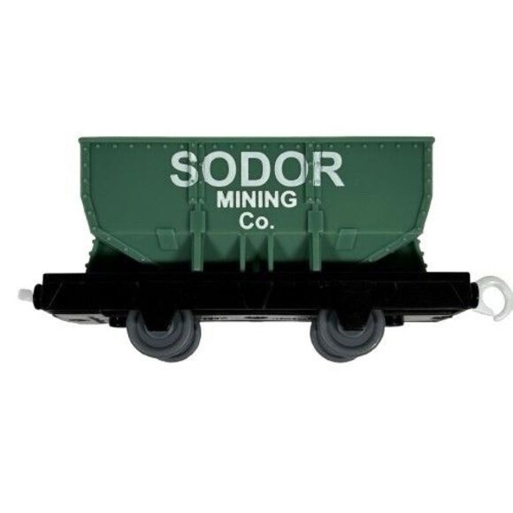 Thomas Train Trackmaster Sodor Mining Co Quarry Cargo Car Flip Top Gold Silver - Picture 6 of 12